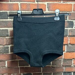 NakedCashmere Black Ribbed Women's Shorts